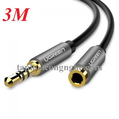 Ugreen 10595 3M màu Đen Cáp âm thanh 3.5mm nối dài AV118 30010595
